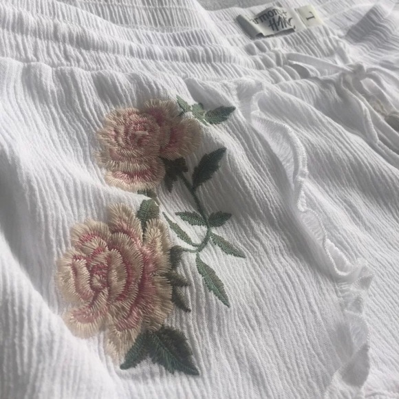 White Flowy Shorts - Picture 2 of 3